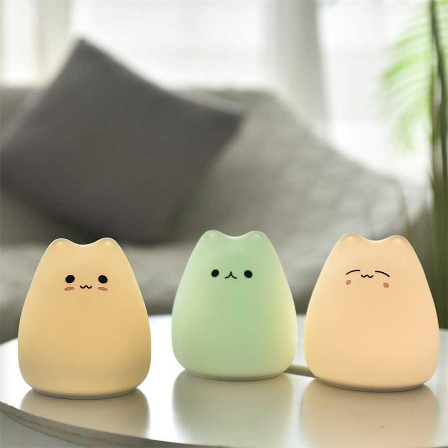 Cute Cat Silicone Lamp â€“ let smile fly