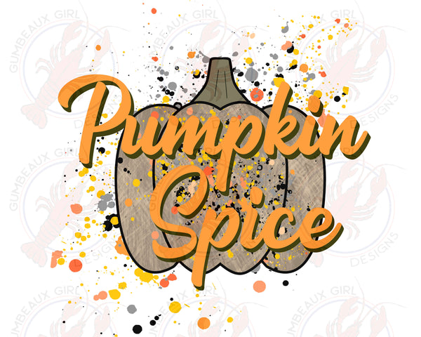 Download Pumpkin Spice Sublimation Design File Png Fall Autumn Sublimate Desig Gumbeaux Girl Designs