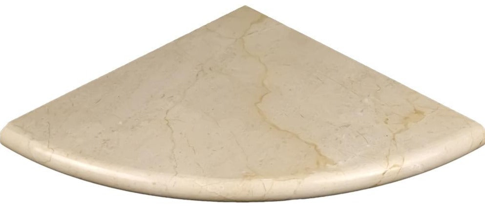 Daybreak White 7.625 in. x 7.625 in. Polished Marble Wall Mount Corner  Shelf Tile