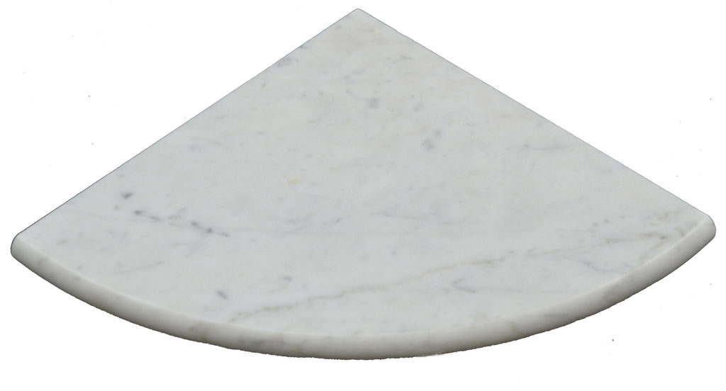 Carrara White Marble Shelf - 9 Corner Shower Shelf - Polished
