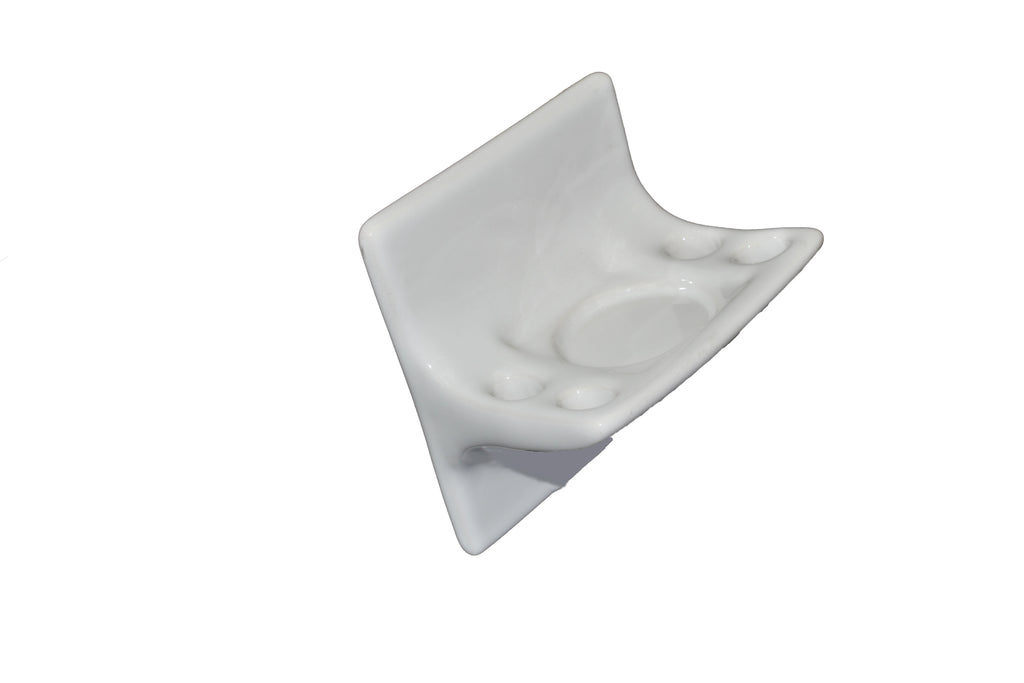 Lenape Bone Ceramic Wall Mount Soap Dish - 4 in x 6 in