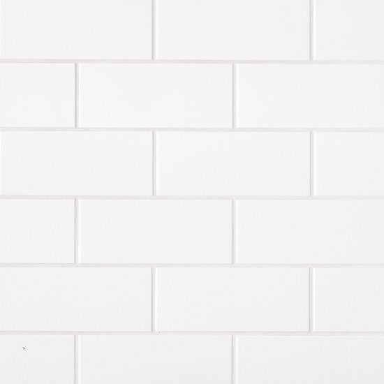 12 Ceramic White Tiles Glazed 4 1/4 x 4 4/14 with Cork Backing Pads –  Westchester Tile & Marble