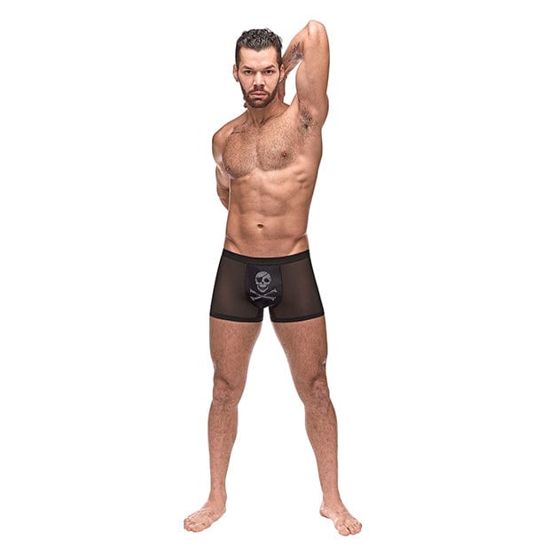 Male Power Nylon Spandex Pouchless Brief Black O/S