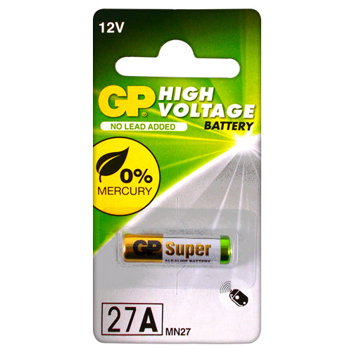 GP Alkaline Super 27A 12V B1 Security Batteries - 5 Pack