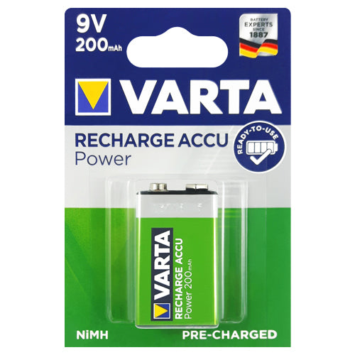 Pile rechargeable Duracell NiHM 9V 6LR61 170mAh – préchargée – 1