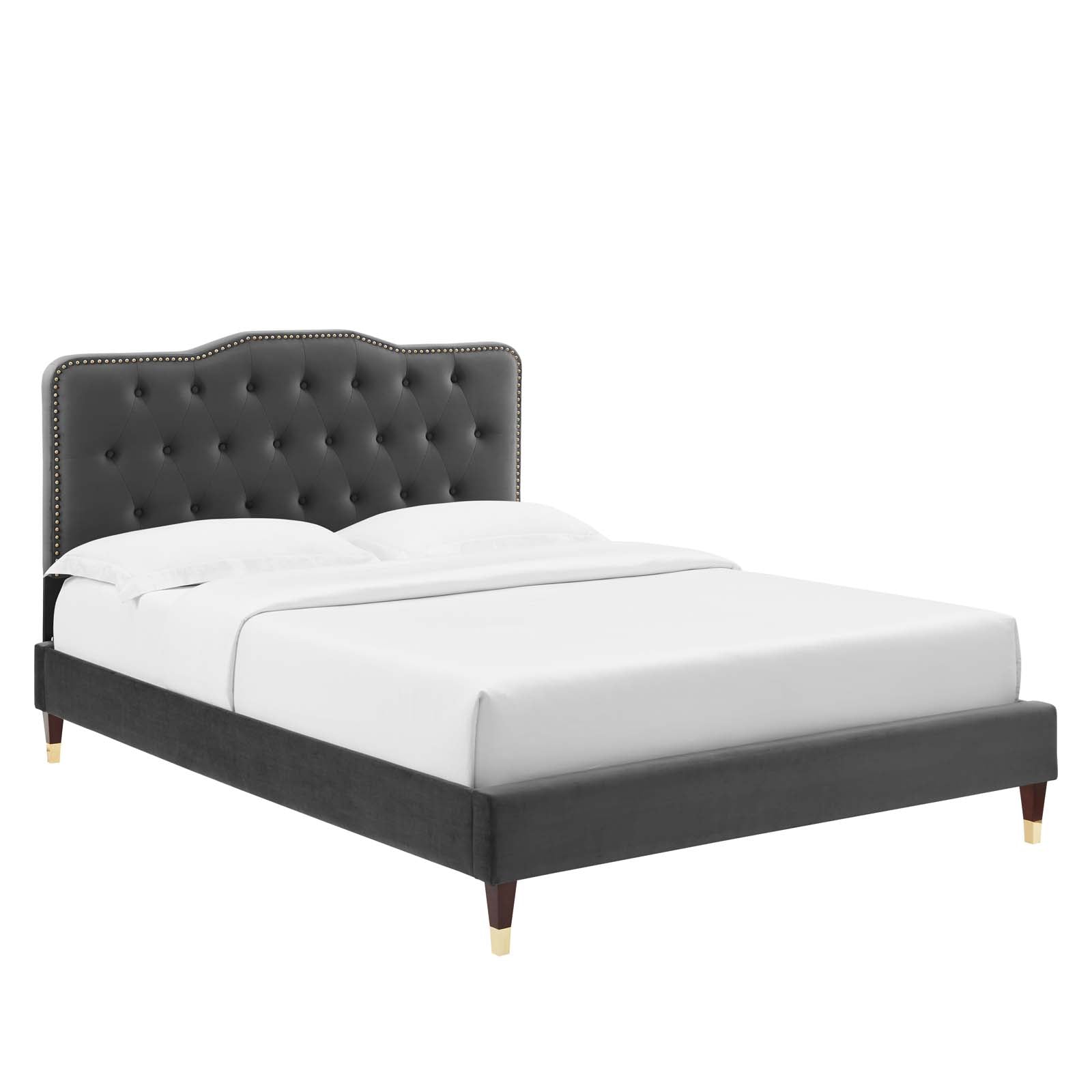 Amber Performance Velvet Queen Platform Bed By Modway - MOD-6776