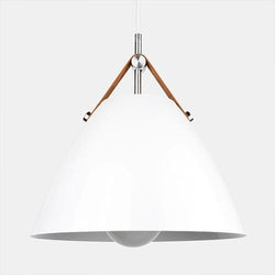 Cone Pendant Light with Leather Strap