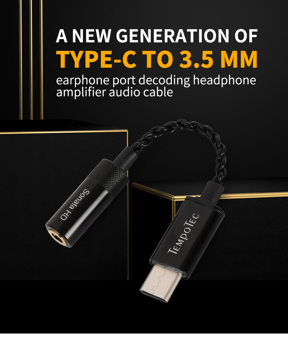 A new generation of TYPE-C to 3.5 mm earphone port decoding headphone amplifier audio cable