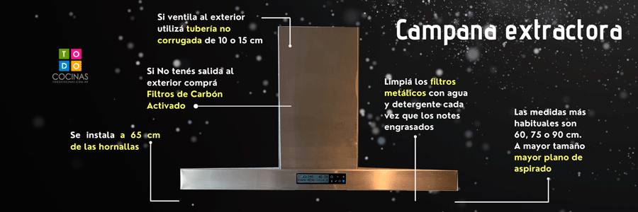 Campana de Cocina Industrial de 120 cm. Acero Inox - Atenas