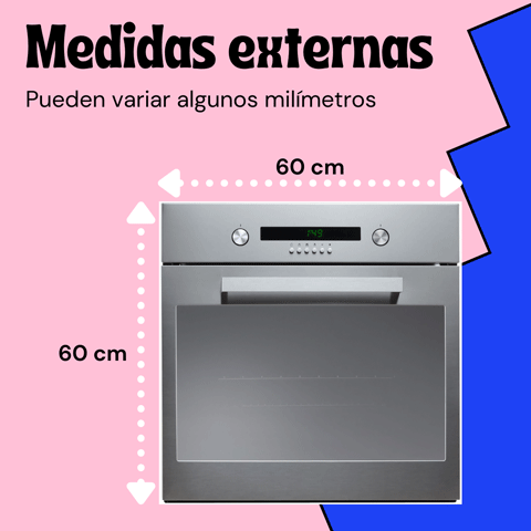 cuanto mide un horno electrico