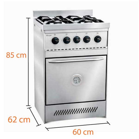 cocina semi industrial con puerta de acero y pirometro cook and food cf 600