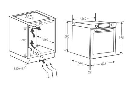 horno electrico candy medidas