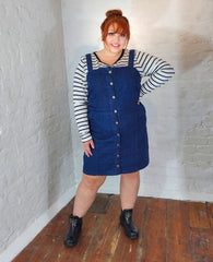 Blue dungaree dress