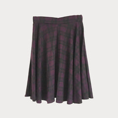 Purple check skirt