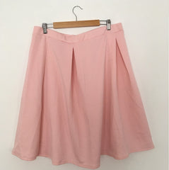 Pink plus size skater skirt
