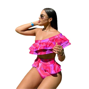 TEEK - One Shoulder Ruffle Swimsuit - TEEK