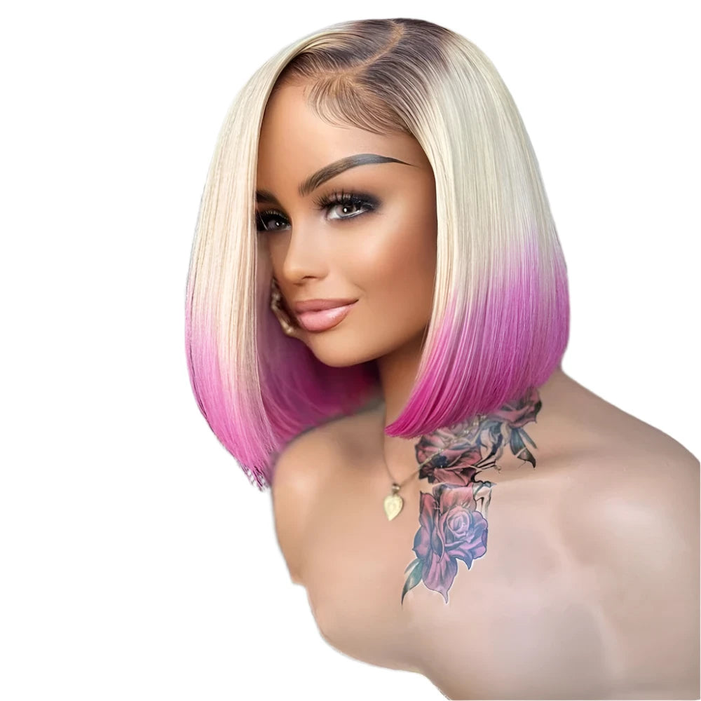 TEEK - Ombre Honey Blonde Short Bob Remy Wigs