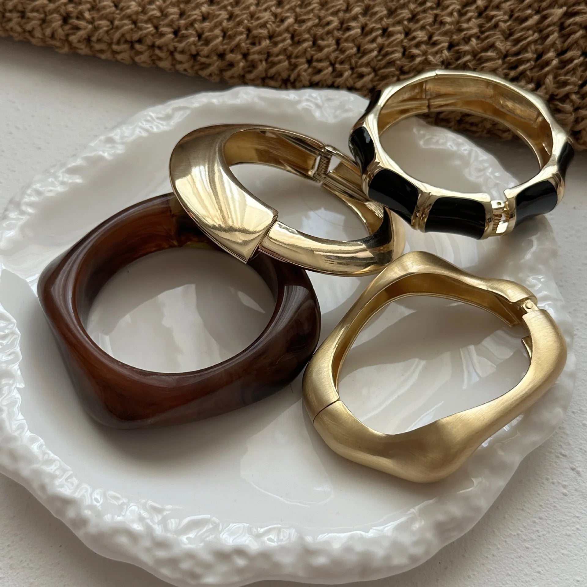 TEEK - Boho Coffee Blend Chunky Bangle