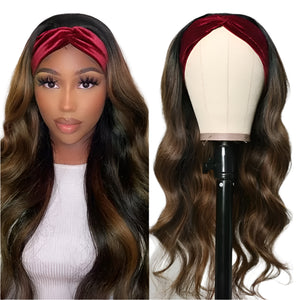 TEEK - Balayage Headband Wig Human Hair Body Wave Highlight Wig - TEEK