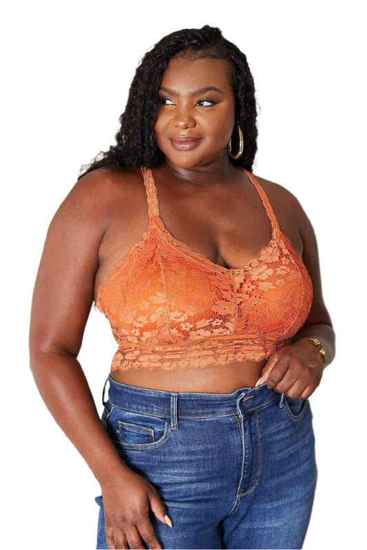 JadyK Emmy Double-Strap Lace Detail Bralette – Perfect Little Peach