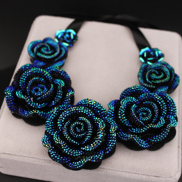 TEEK - Big Blue Resin Flower Jewelry