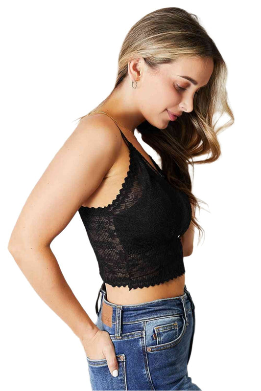 JadyK Full Size Crisscross Lace Bralette