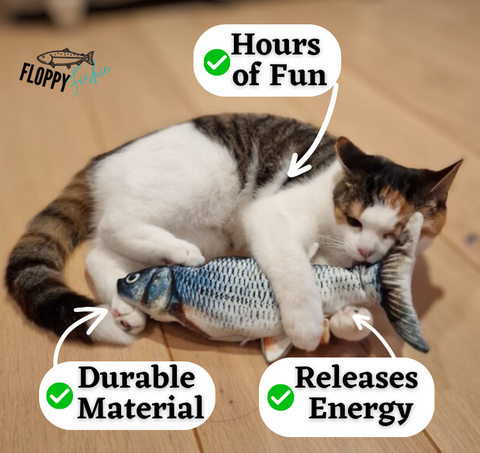 Electric Floppy Fish Cat Toy, Moving Cat Kicker Fish Toy, 11 Realistic  Flopping Fish Dog Toy, Plush Interactive Cat Toy for Indoor Cats, Wiggle  Fish Catnip Toys Carp