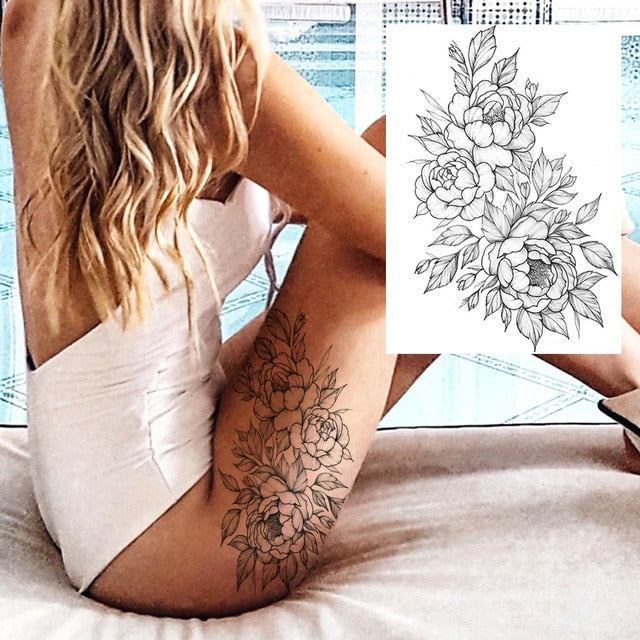 Temporary Tattoo Sticker Fake Arm Leg Body art Waterproof Type Flowers V7J5   Walmartcom