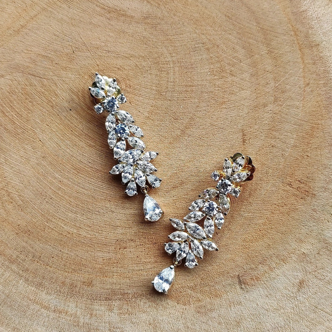 Silver Swarovski Earrings in Gold Plating