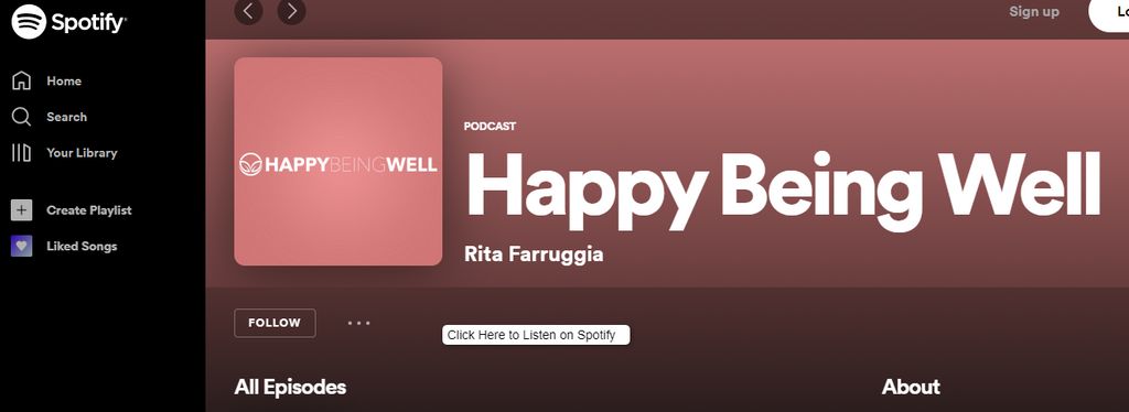 Happy Being Well Podcast on Spotify 
