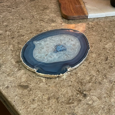 agate crystal serving platter 