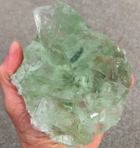 green fluorite crystal at happy being well