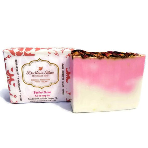 rose all natural bath soap bar 