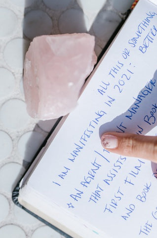 rose quartz crystal at happy being well