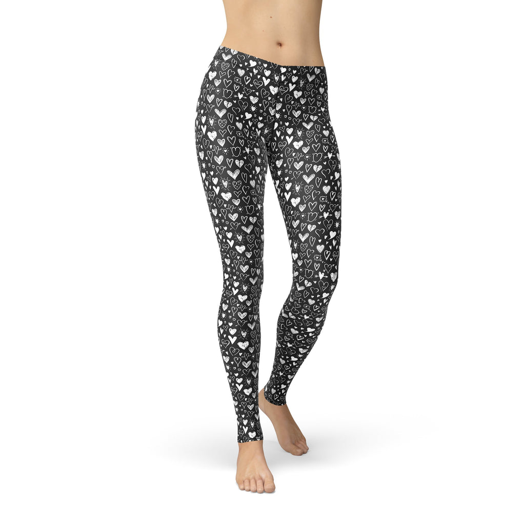 Avery Leggings - Black / White