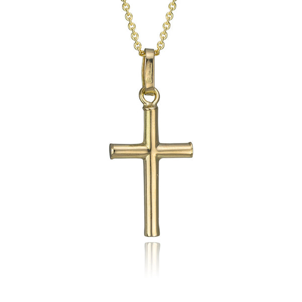 18K Yellow Gold Cross Pendant – European.ca