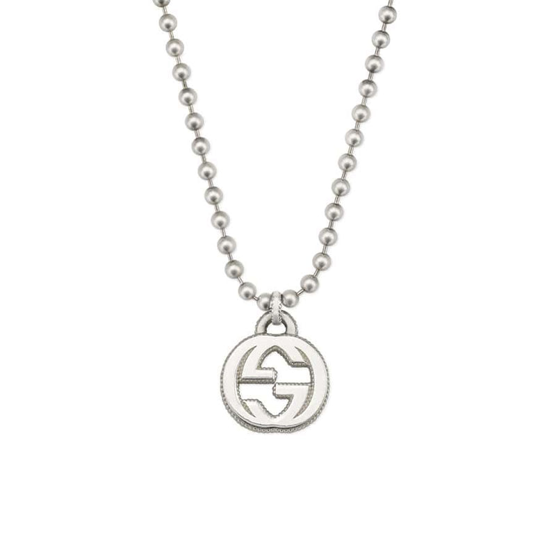 gucci interlocking g silver necklace