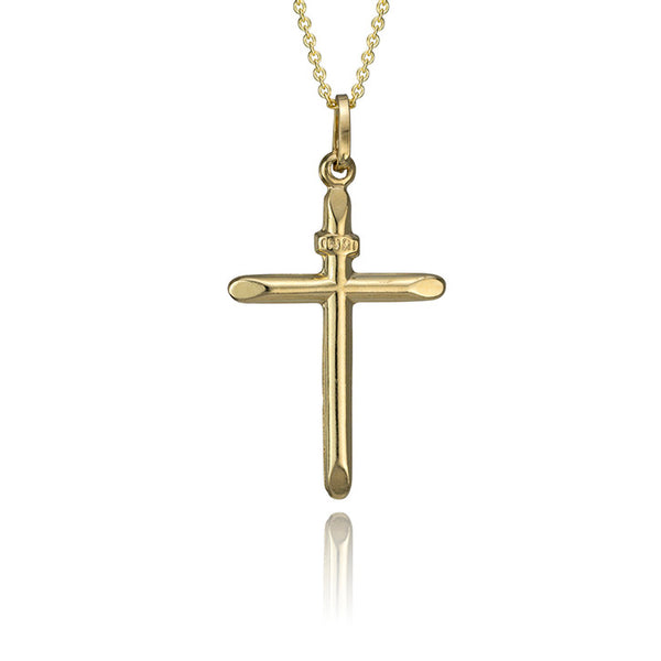 18K Yellow Gold Cross Pendant – European.ca