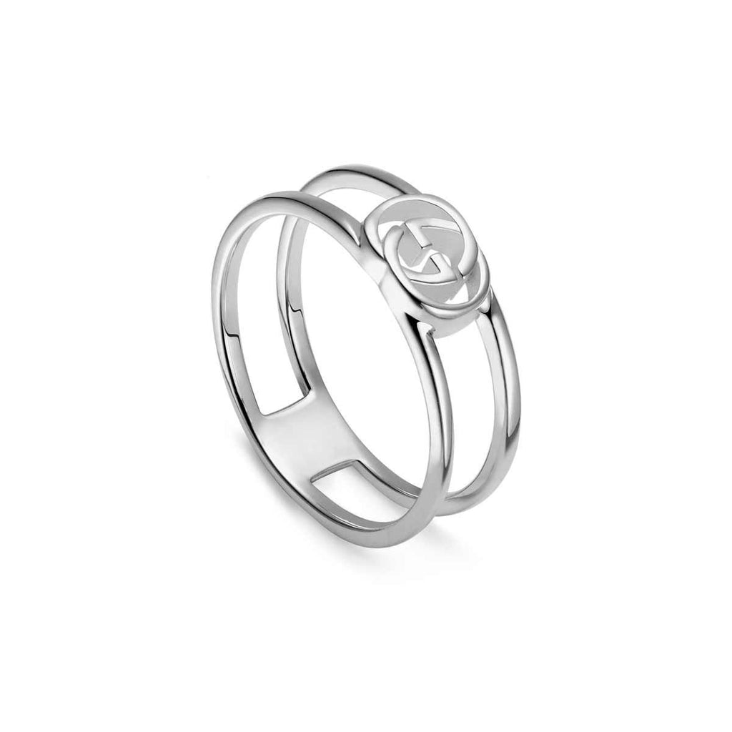 Gucci Silver Double Band GG Ring – 