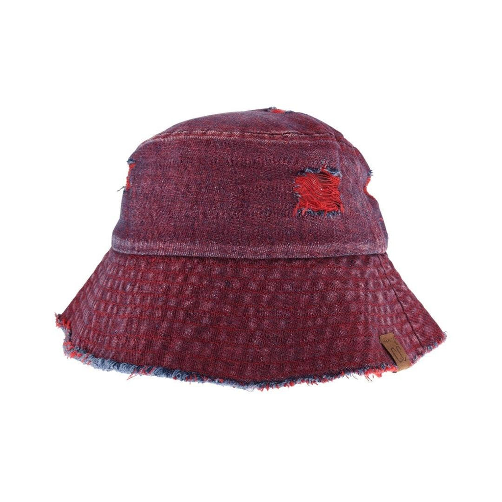 Bucket Hat in Eco Stone Wash Selvedge Denim – non