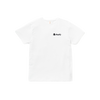 A white Shopify Supply Classic Tee with the small black Shopify logo on the front.
