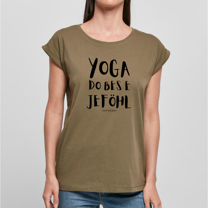 Organic Alle-Größen-Shirt weiss »Yoga Do Bes E Jeföhl«
