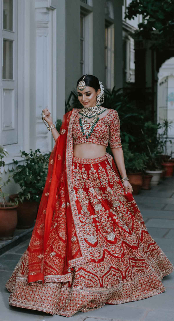 ❤️ Bridal Lehenga Designs | Red Lehenga Design For Bride | Beautiful Bridal  Red लेहँगा चोली डिजाइन - YouTube