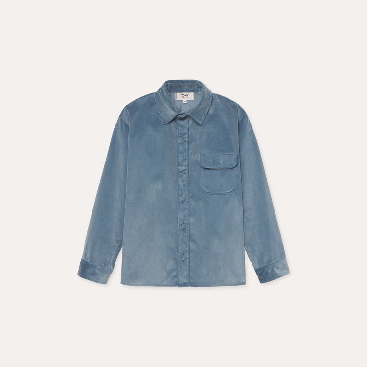 Perroy Brushed Twill Shirt BLUE CHECK