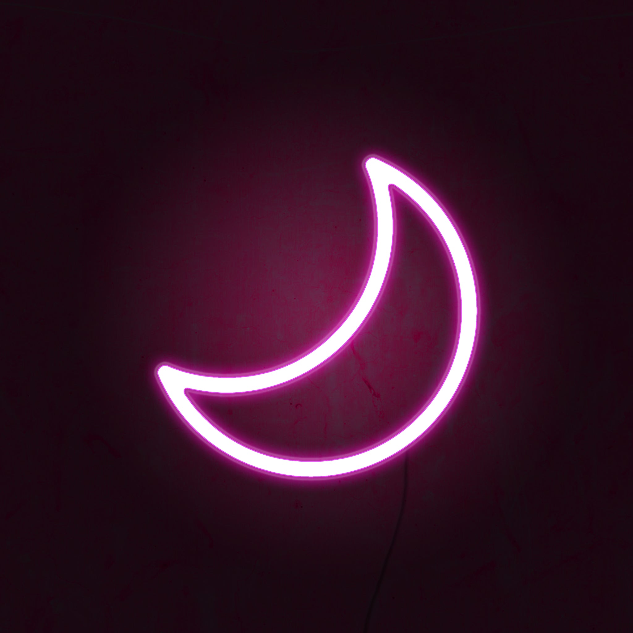 neon crescent moon