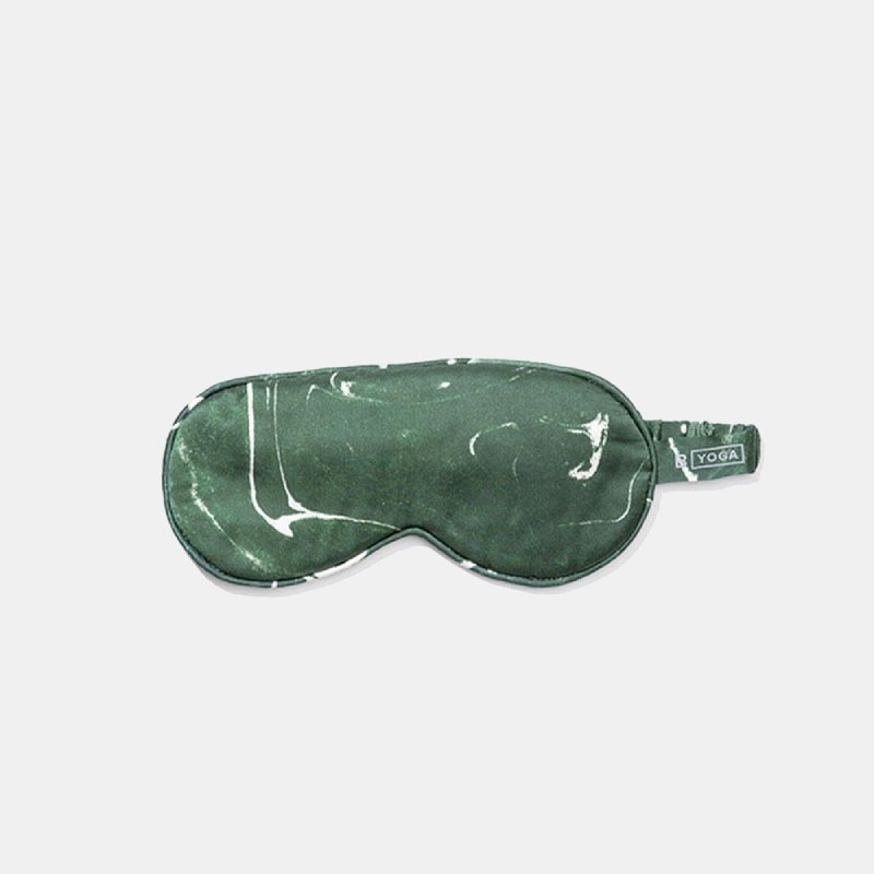 The Silk Sleep Mask - Marbled Emerald | B Yoga