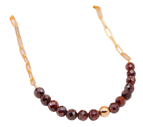 Garnet Gemstone Touch of Rouge Necklace | Emerald Sun Creations