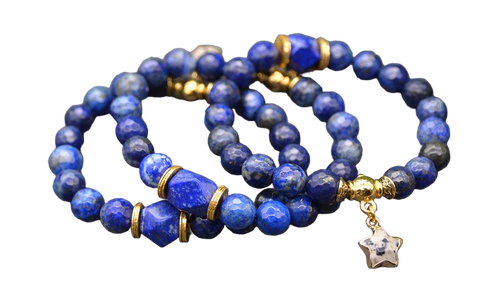 Lapis Lazuli Gemstone Bracelet - Celestial Inspired Jewelry by Emerald Sun Creations