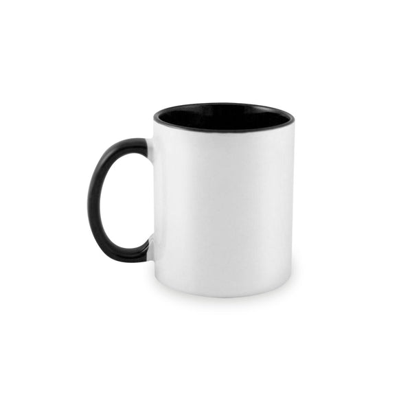 Black Rim & Handle Sublimation Mugs Set  12-Piece with Individual White  Boxes - Mugsie