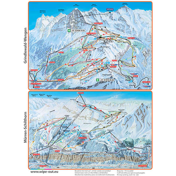 Jungfrau - Microfibre Ski Piste Map by WIPEOUT